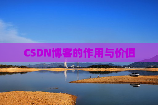 CSDN博客的作用与价值